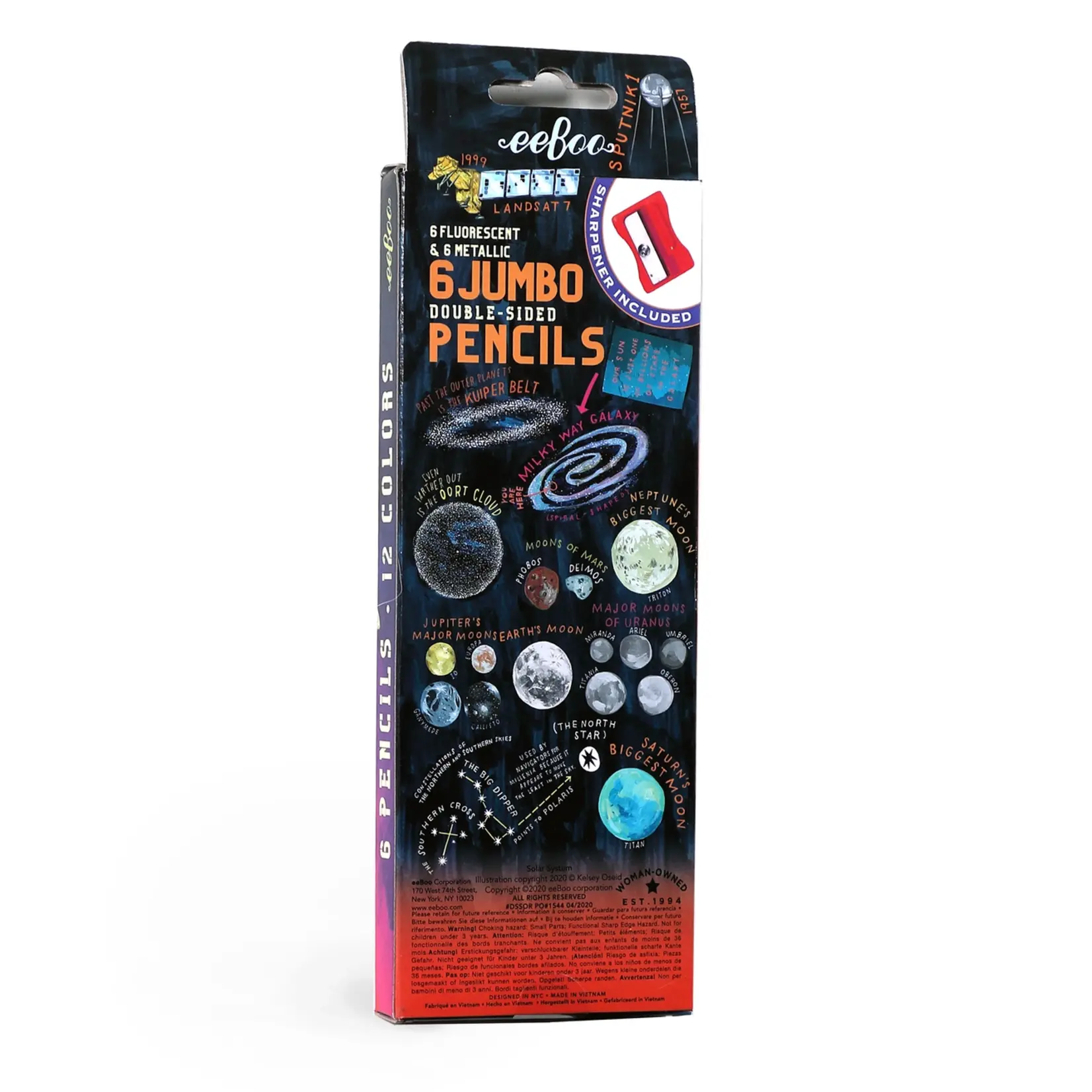 eeboo Solar System 6 Jumbo Double Pencils