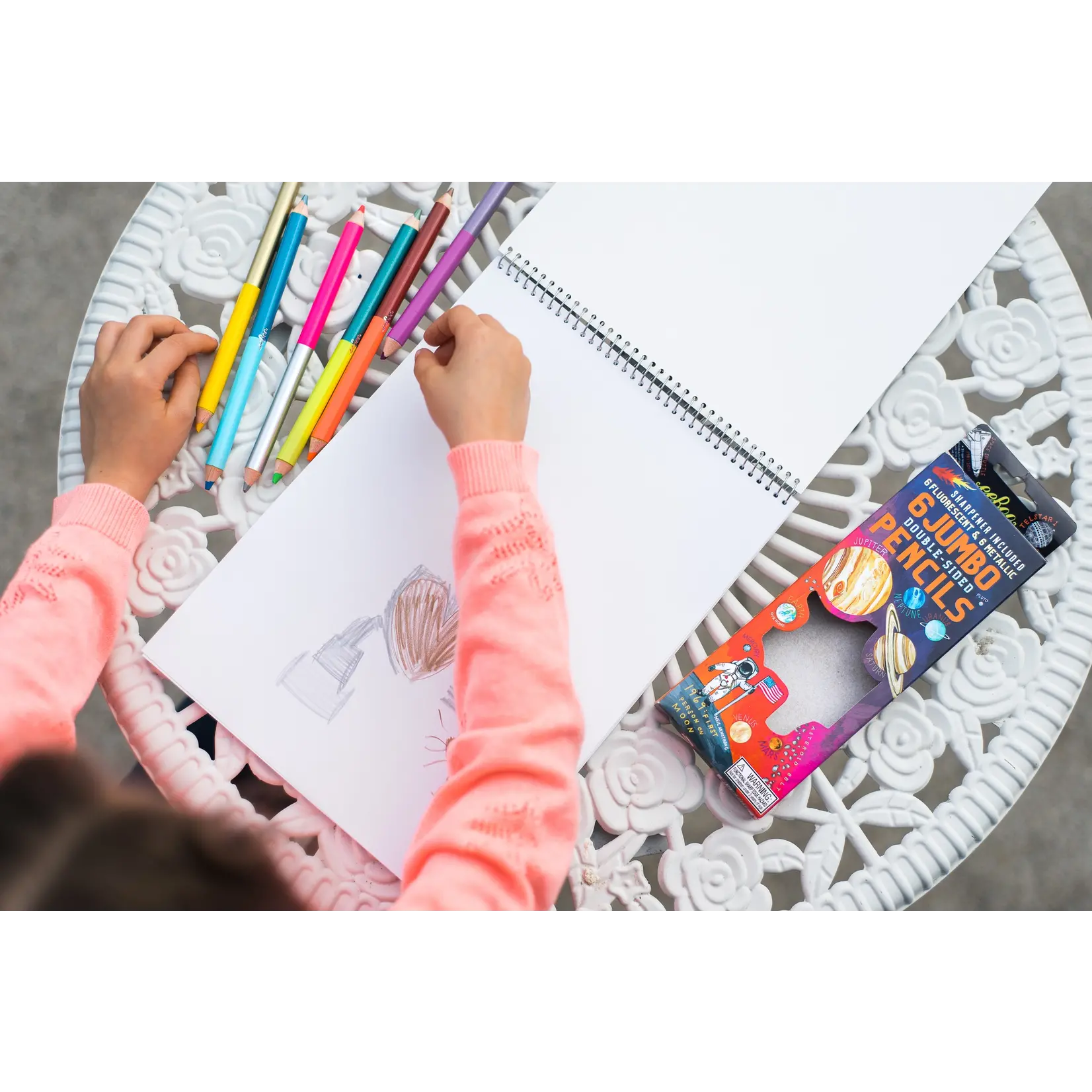 eeboo Solar System 6 Jumbo Double Pencils