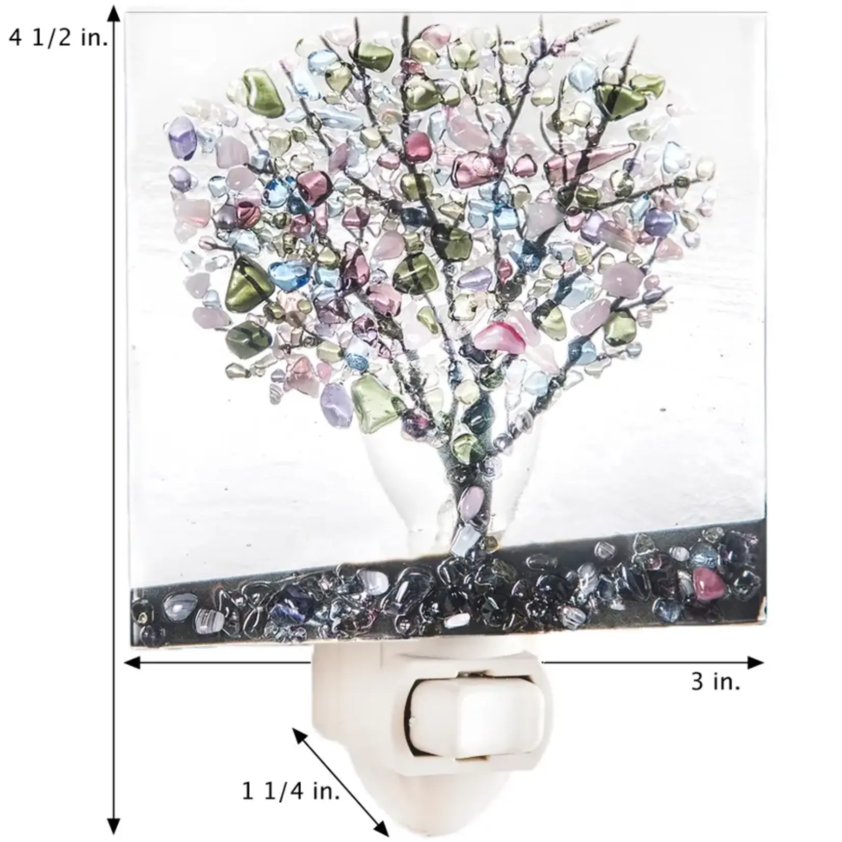 Tree Stained Glass Night Light | Purple