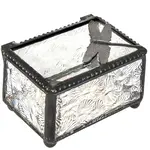 Small Glass Dragonfly Trinket Box