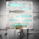 Swimming Against The Current Night Light, Fused Glass