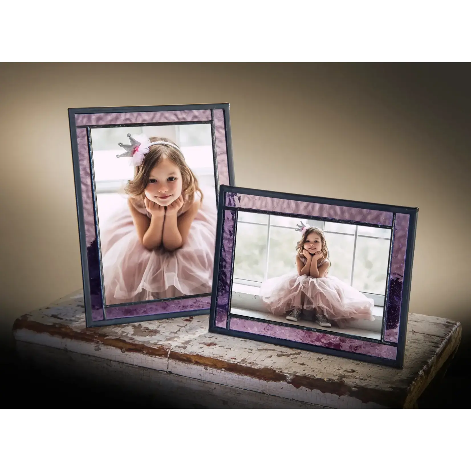 Purple Stained Glass Picture Frame