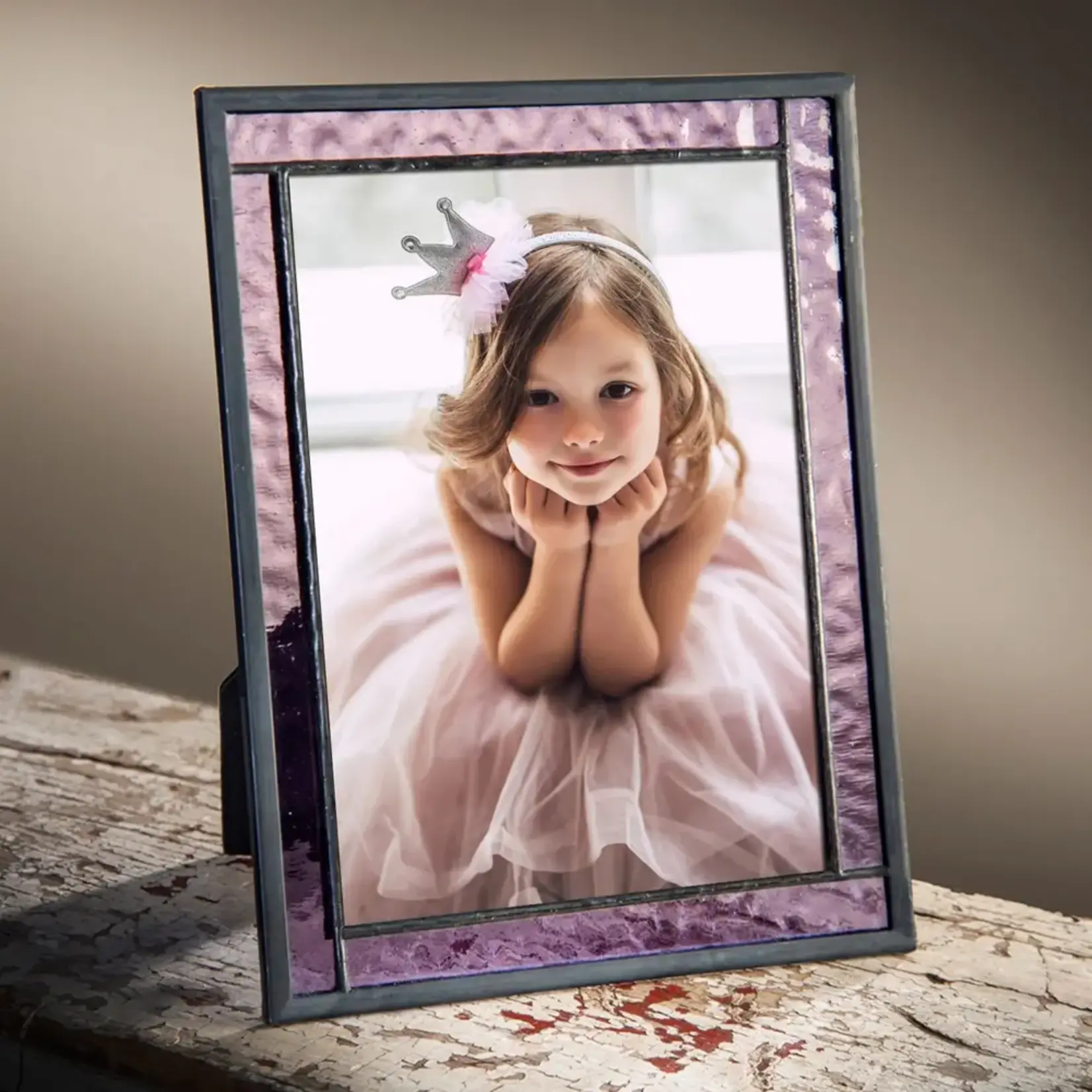 Purple Stained Glass Picture Frame