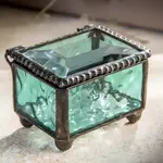 Small Stained Glass Trinket Box - Turquoise