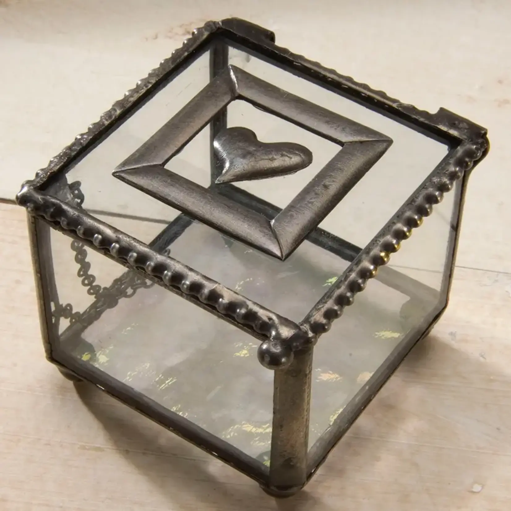 Small Jewelry Ring Box With Heart