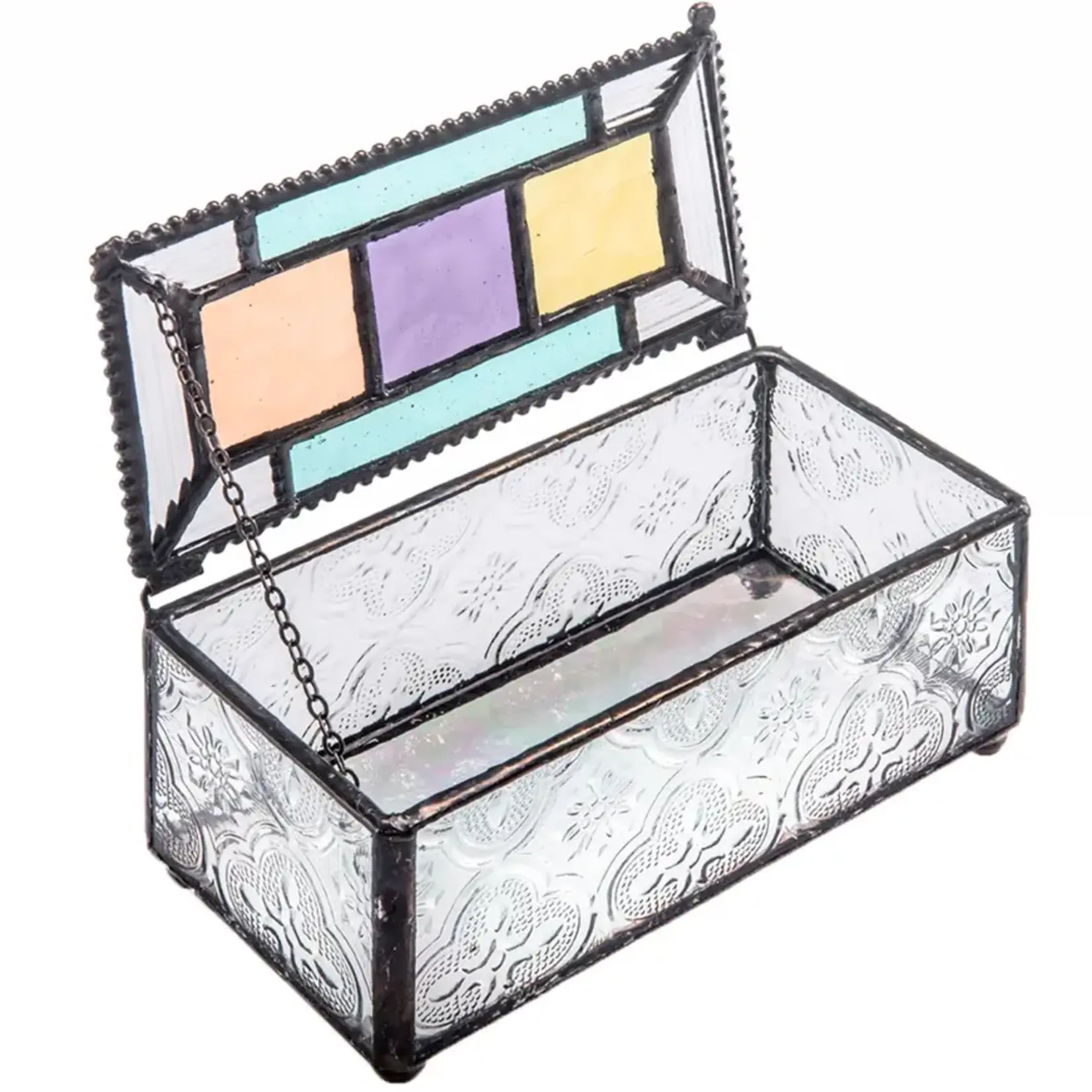 Colorful Stained Glass Keepsake Box