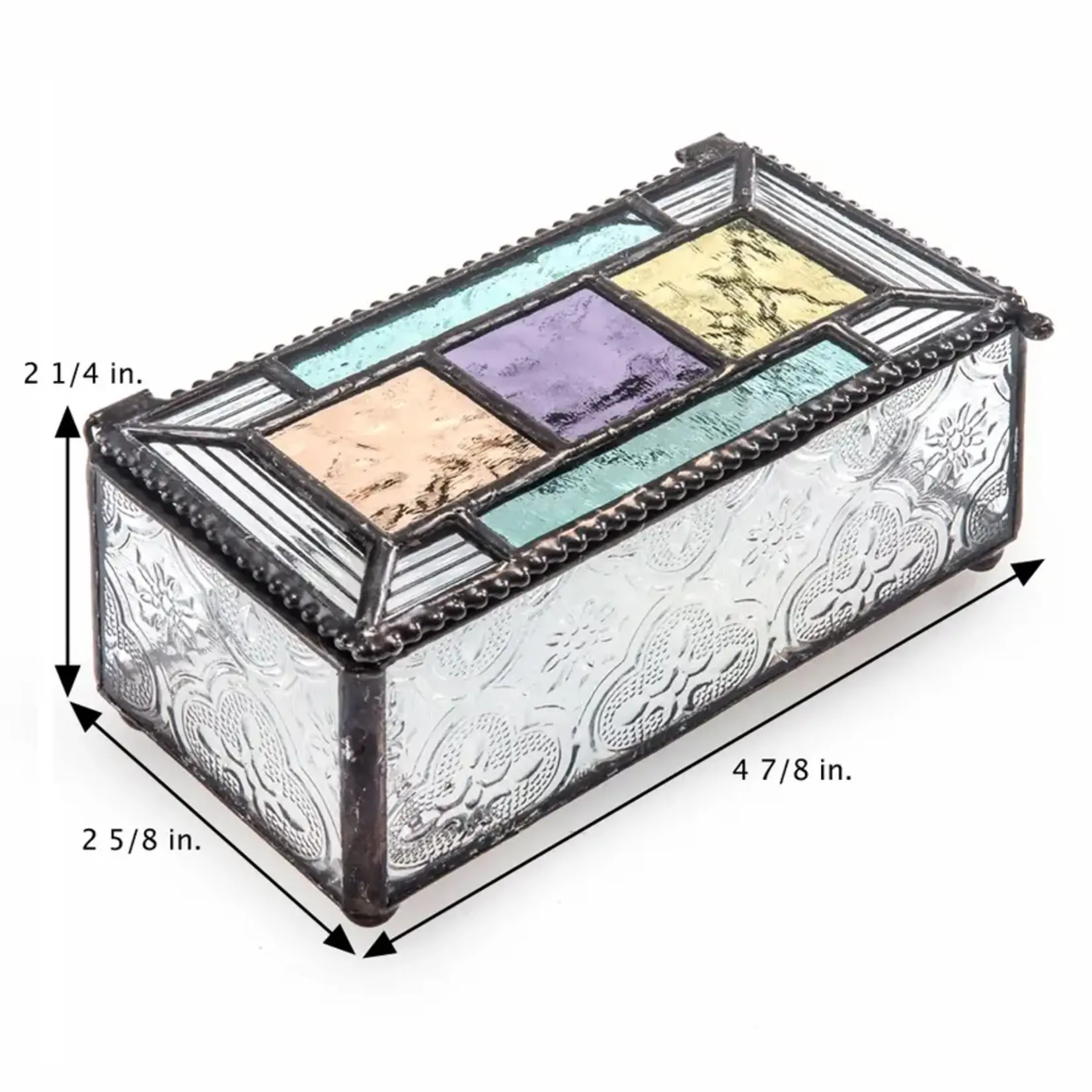Colorful Stained Glass Keepsake Box