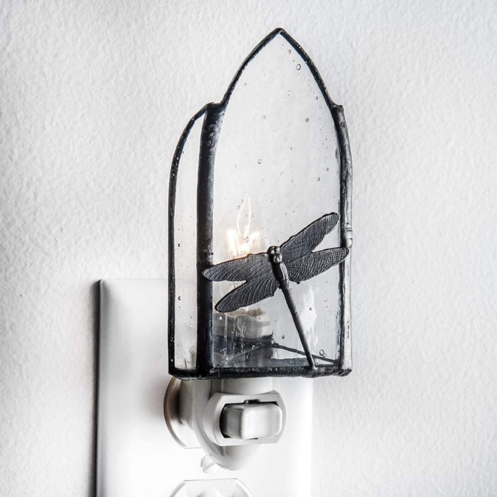 Clear Glass Dragonfly Night Light