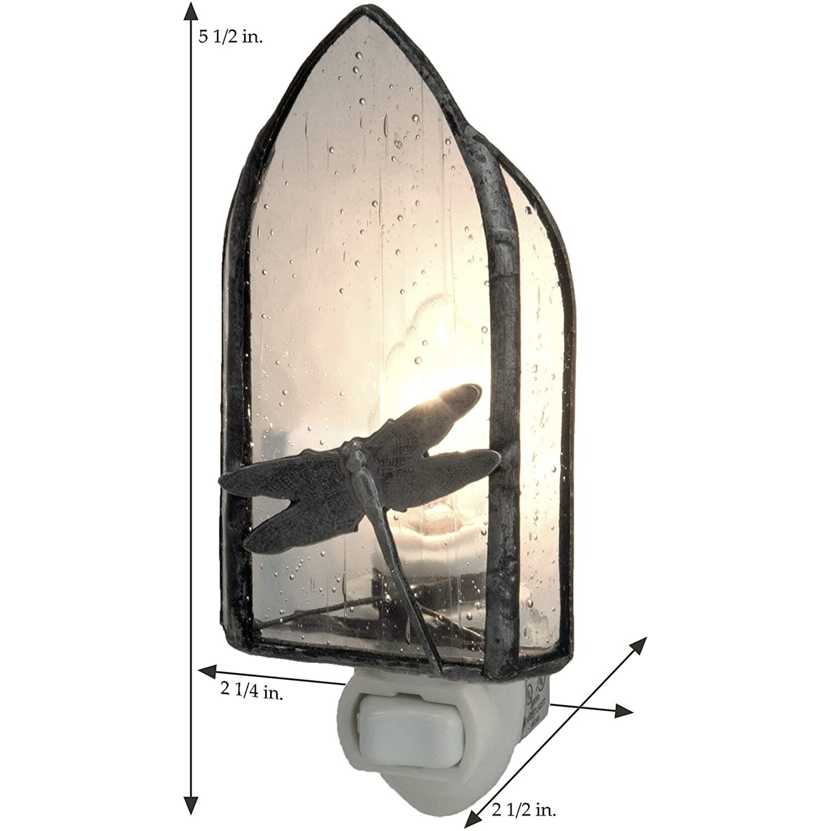 Clear Glass Dragonfly Night Light
