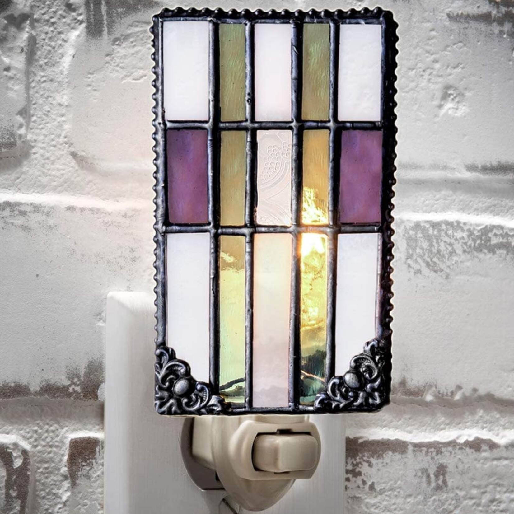Stained Glass Mission Style Night Light