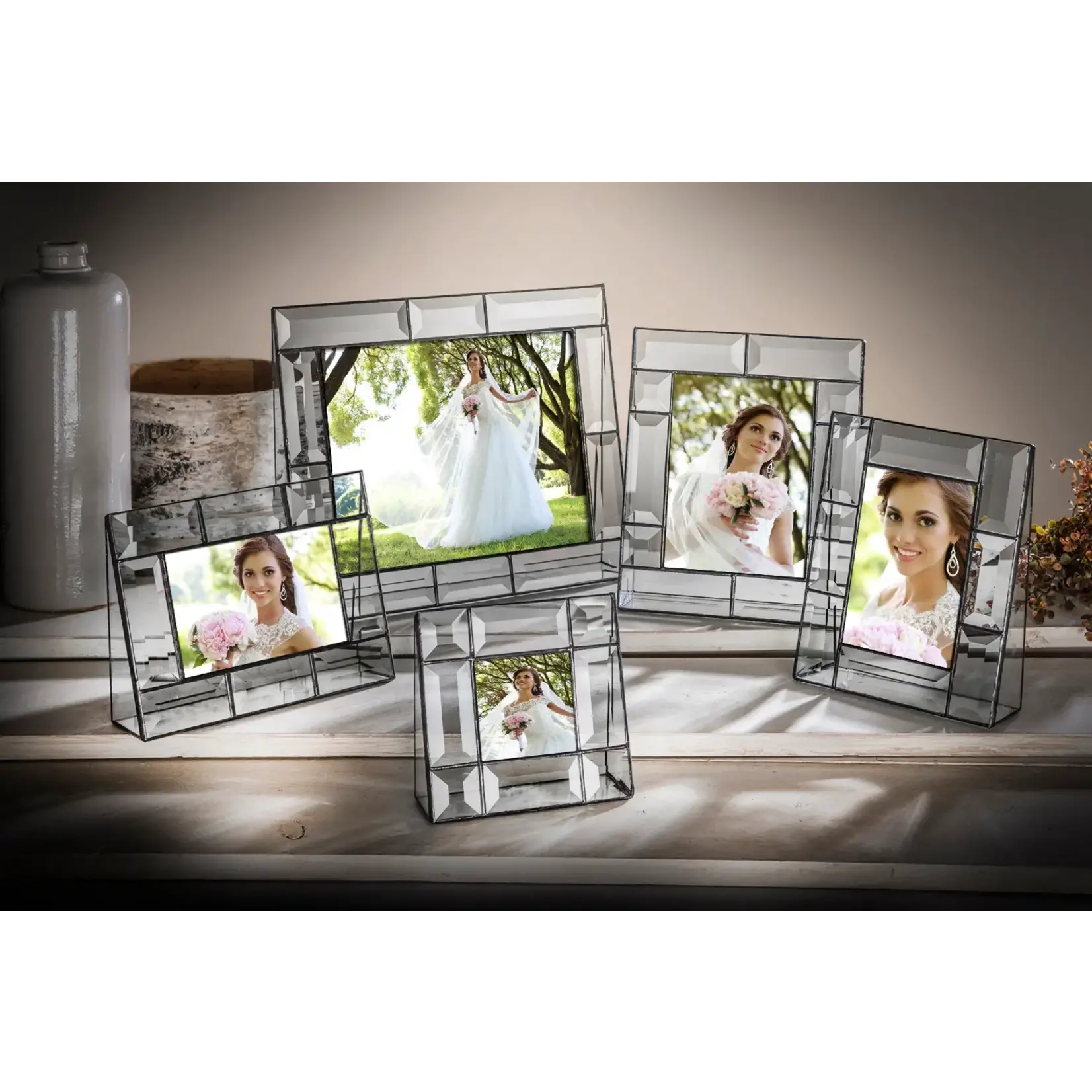Beveled Glass Picture Frame