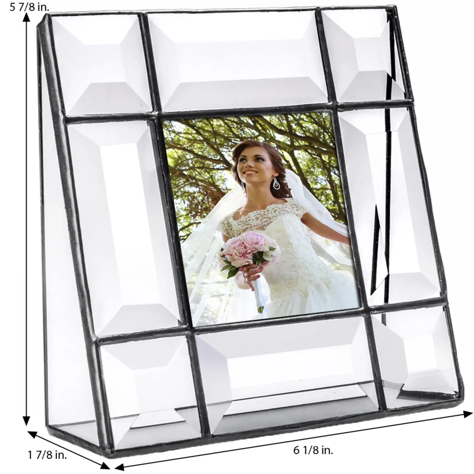 Beveled Glass Picture Frame