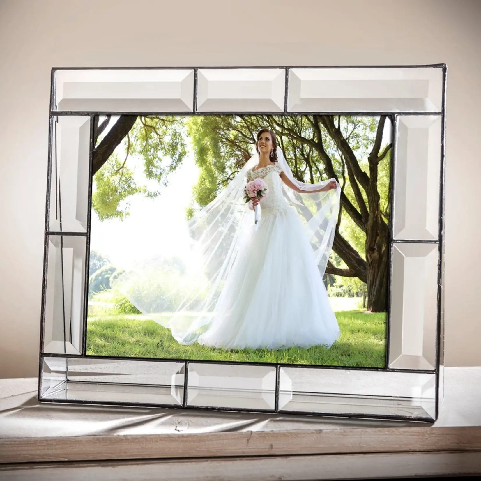 Beveled Glass Picture Frame