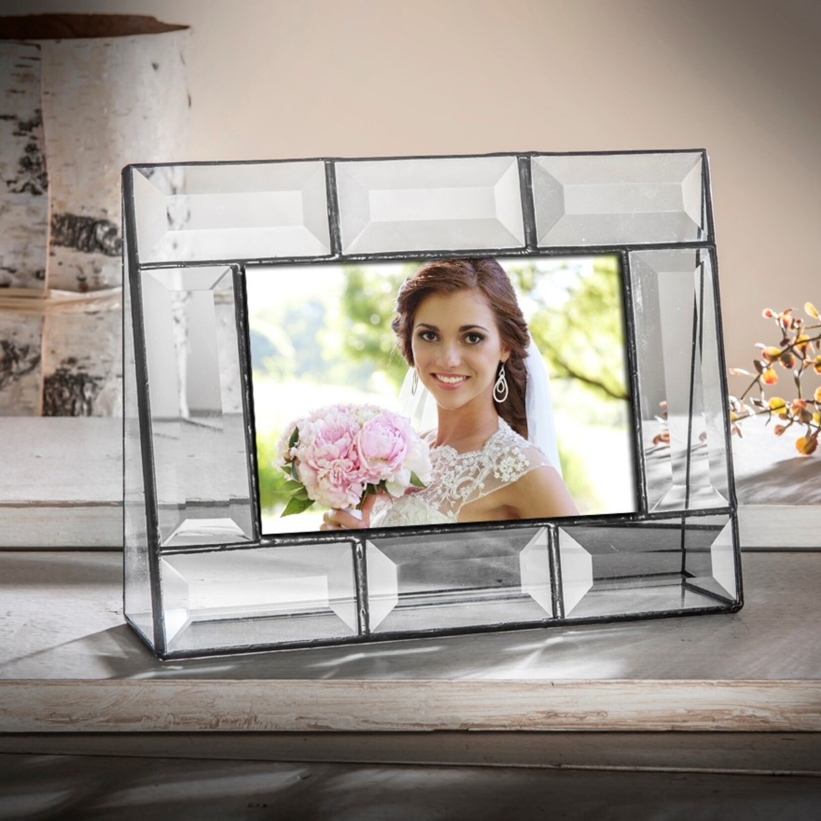 Beveled Glass Picture Frame