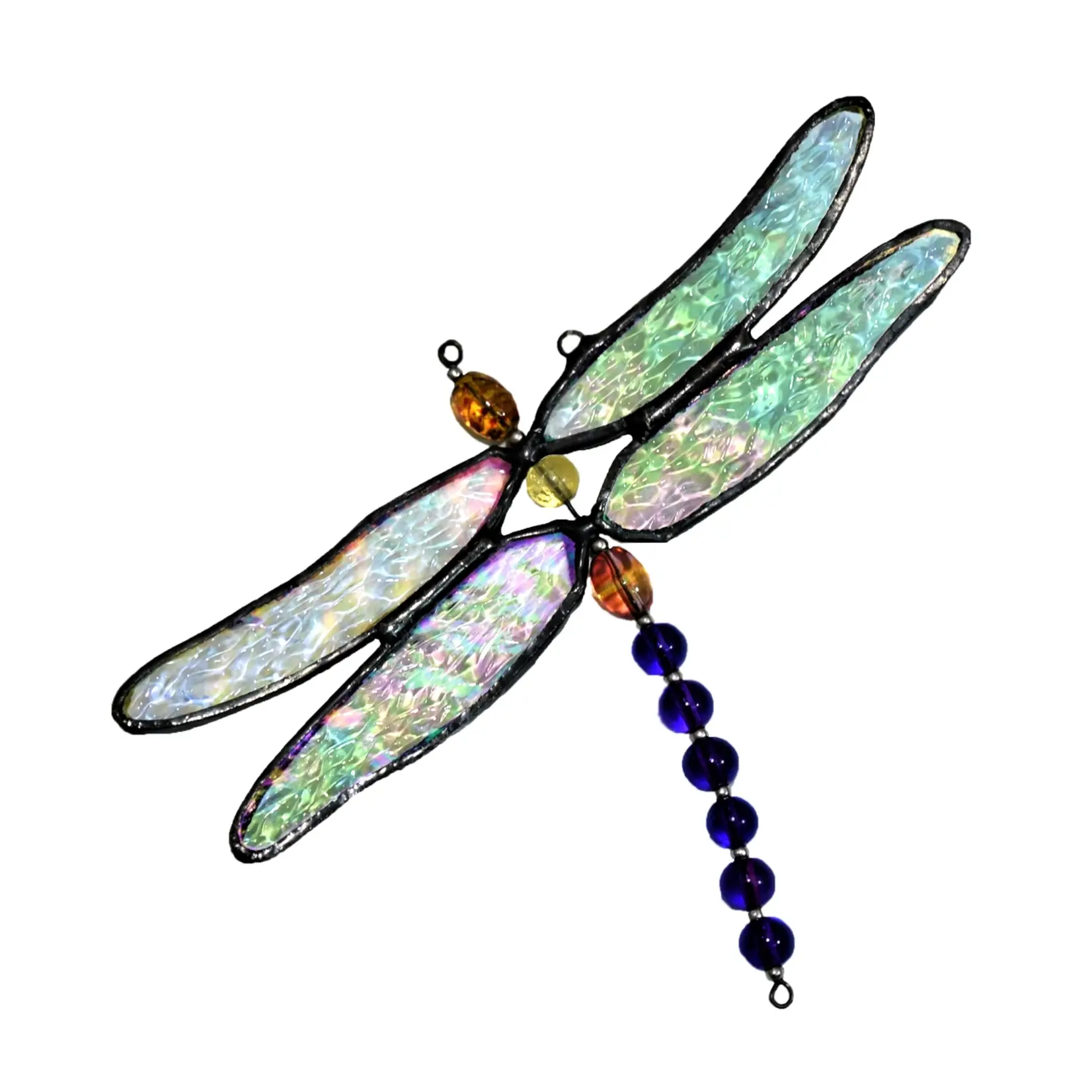 Stained Glass Dragonfly Ornament