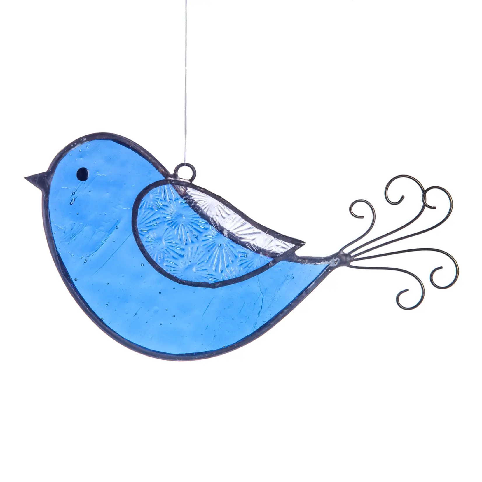 Stained Glass Bird Sun Catcher (Red or Blue)