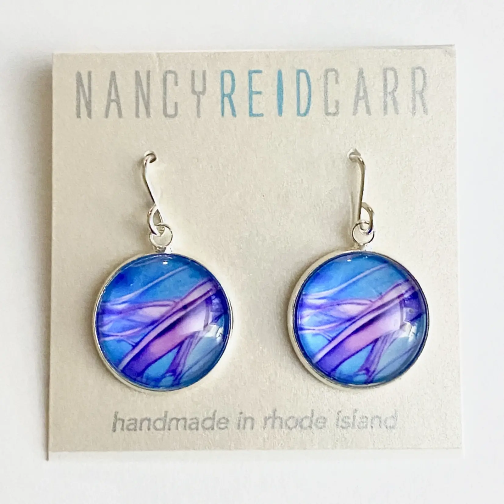 Drop Earrings - Abstract Collection - Blue/Purple