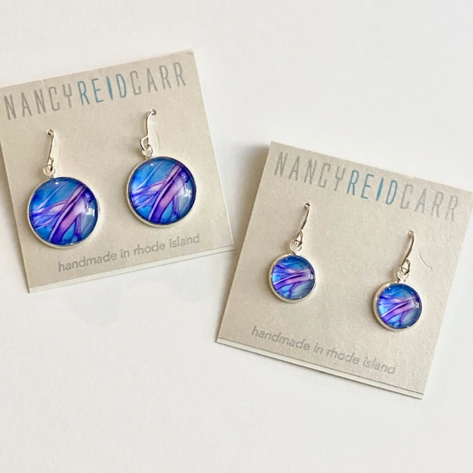 Drop Earrings - Abstract Collection - Blue/Purple