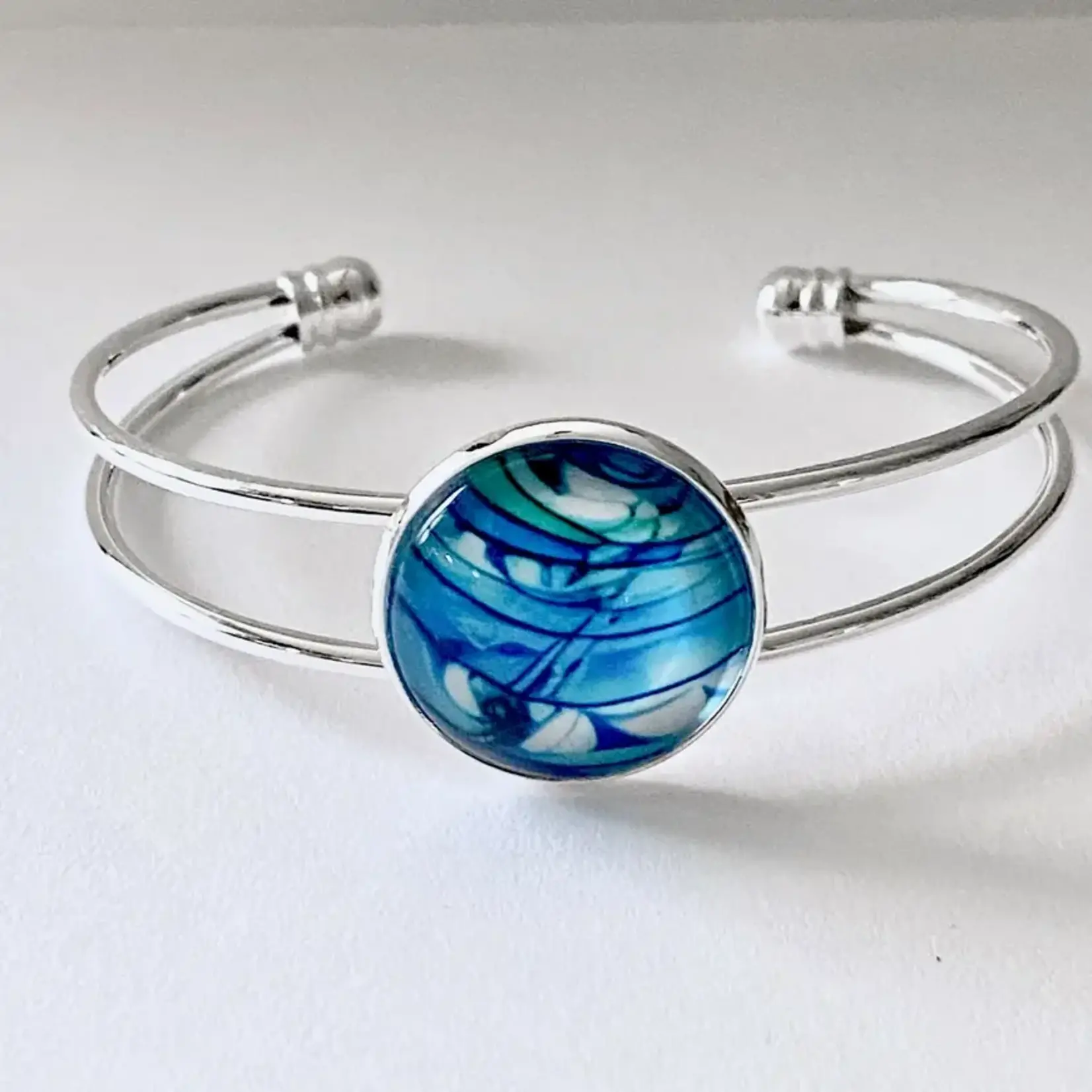 Bangle Bracelet - Abstract Collection - Blue