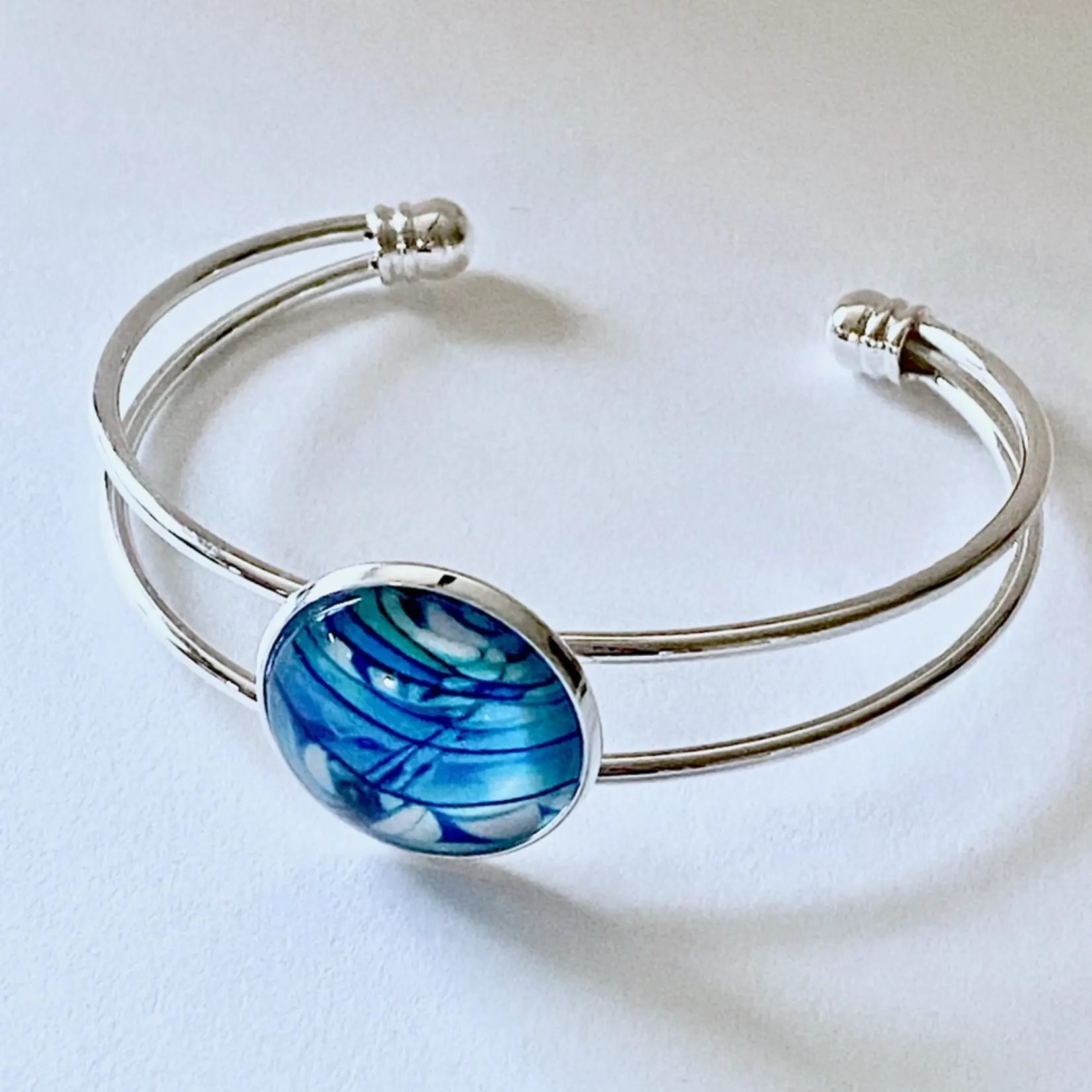 Bangle Bracelet - Abstract Collection - Blue