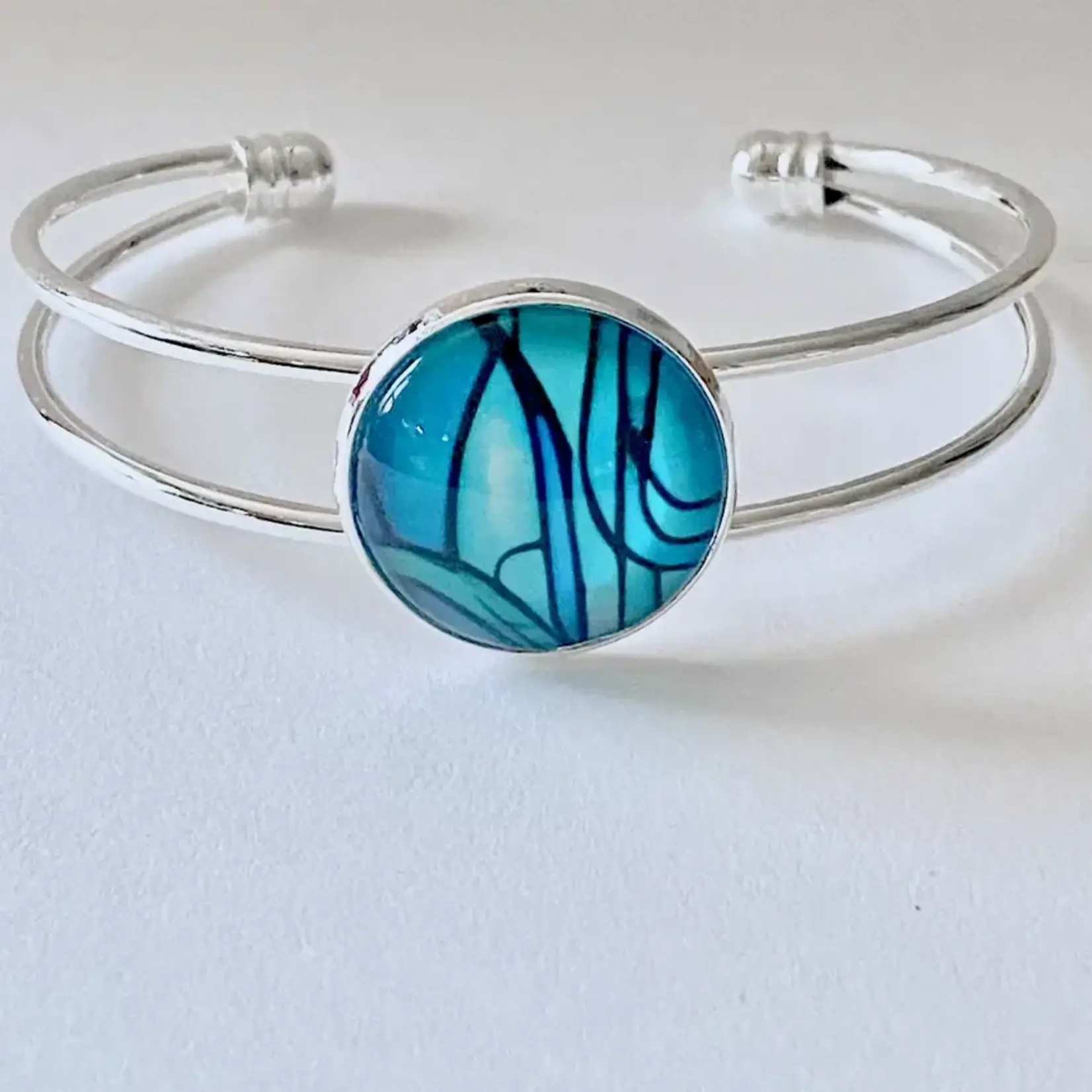 Bangle Bracelet - Abstract Collection - Blue/Green