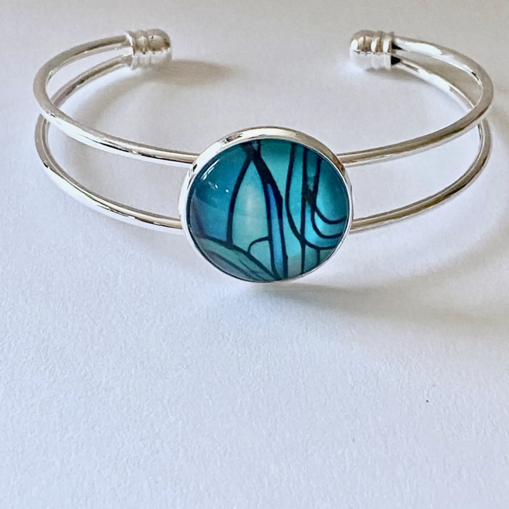 Bangle Bracelet - Abstract Collection - Blue/Green