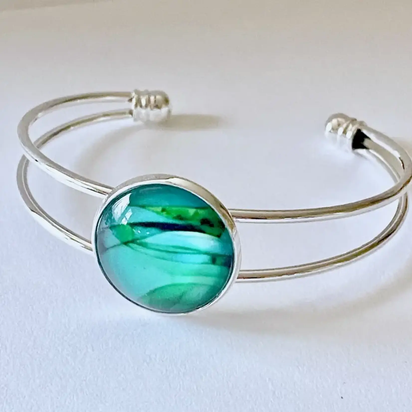 Bangle Bracelet - Abstract Collection - Green