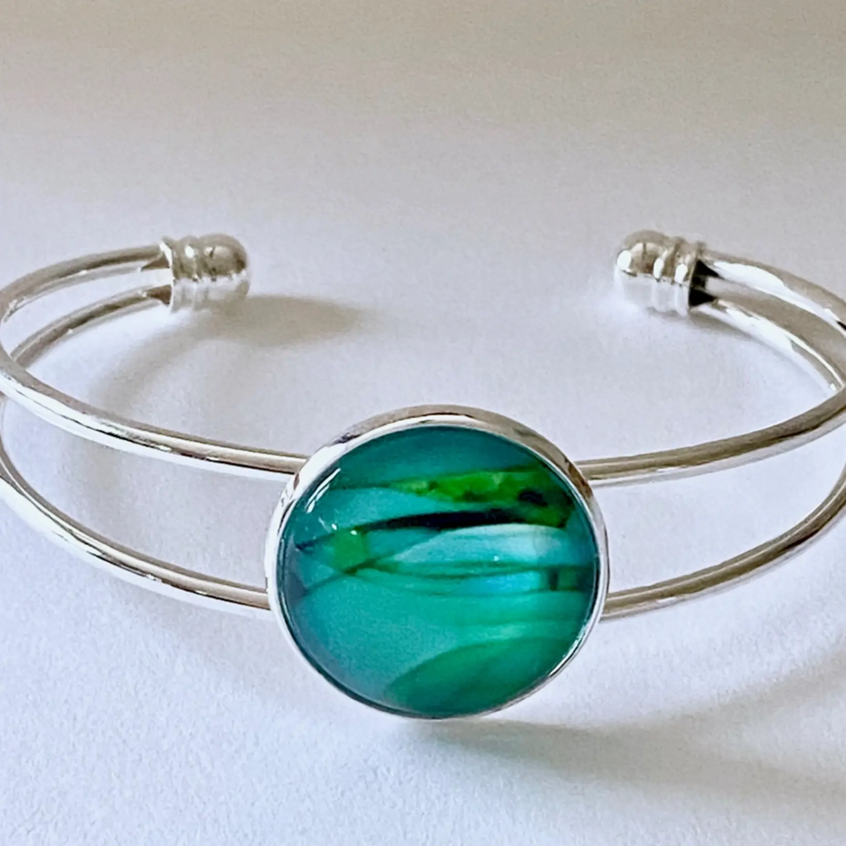 Bangle Bracelet - Abstract Collection - Green