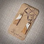 Modern Boho Trapezoid Drop Earrings - Ivory