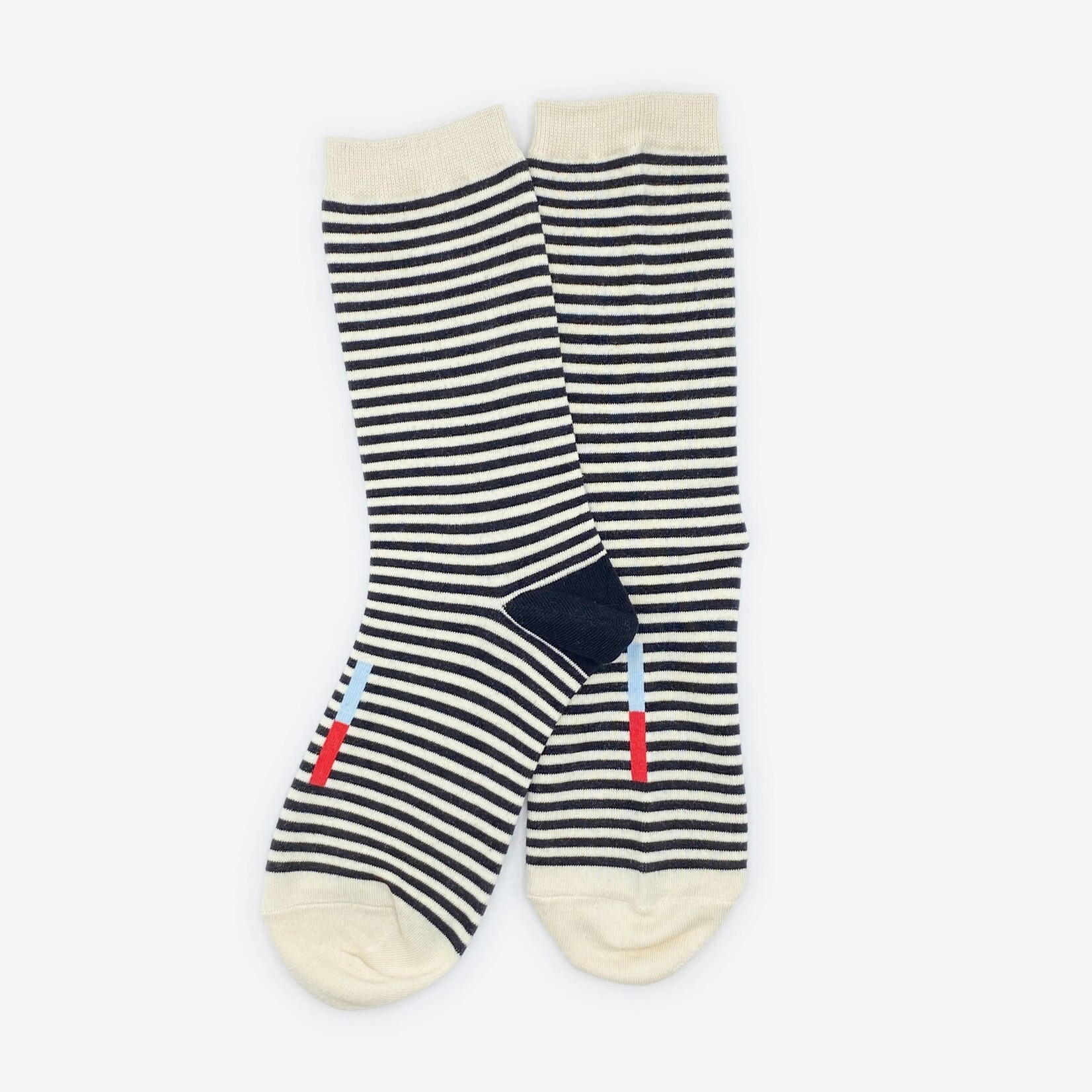Cole Black & White Striped Socks (2 size options)