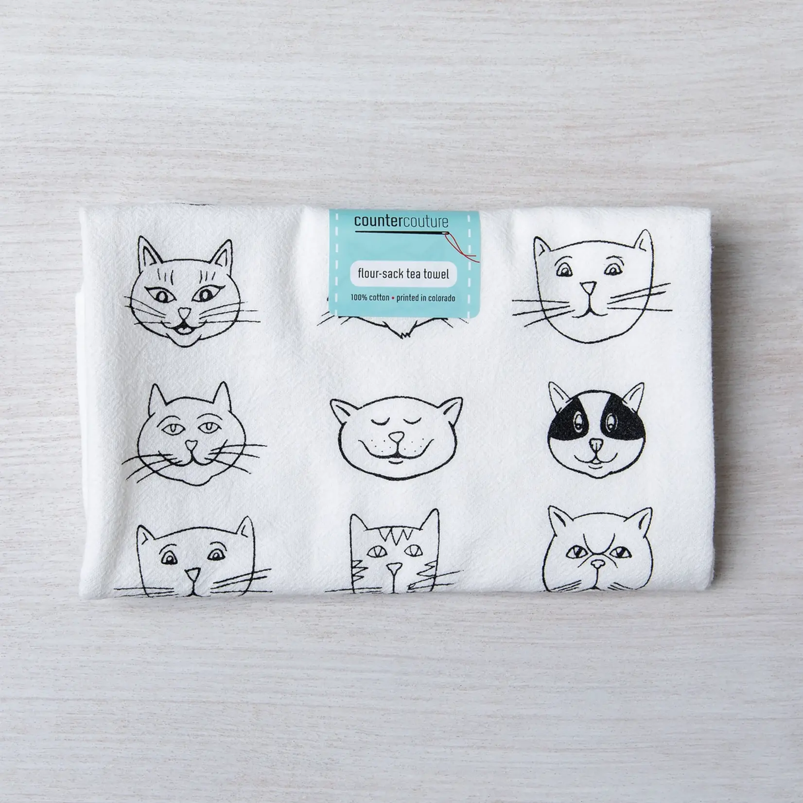Cat Faces Flour Sack Towel