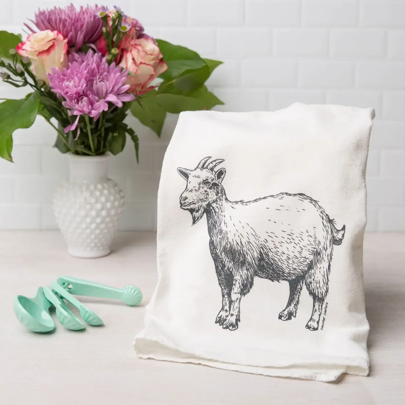 Goat Flour Sack Tea Towel