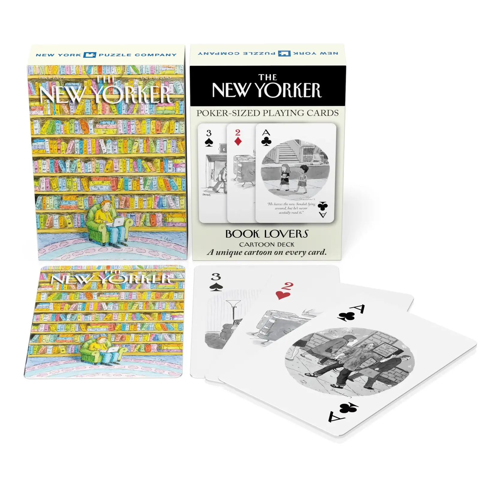 Book Lover Cartoons Playing Cards Single Standard Deck