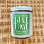Take Time Candle 8oz: Lavender, White Sage + Cedarwood