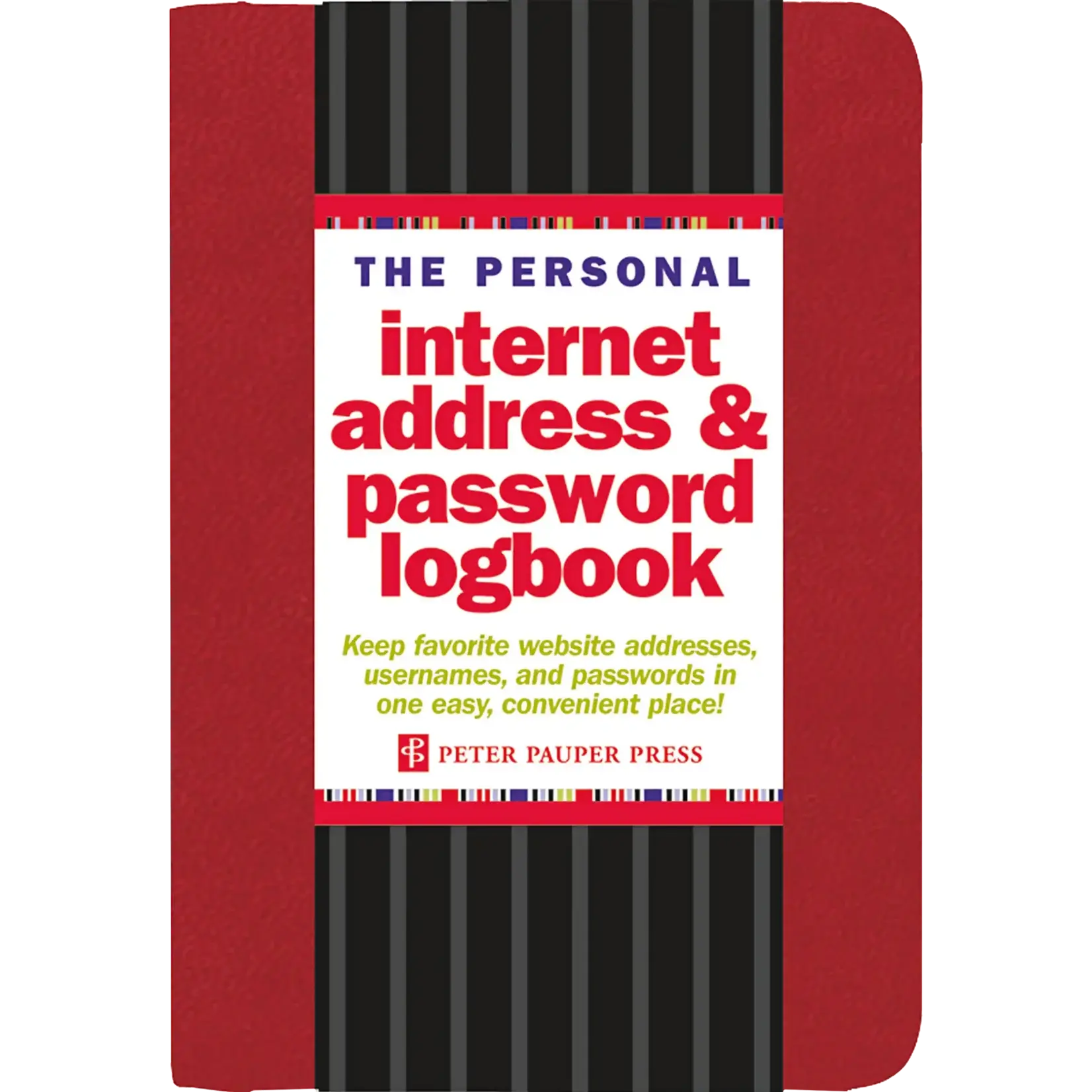 Peter Pauper Press The Personal Internet Address & Password Logbook (Red)