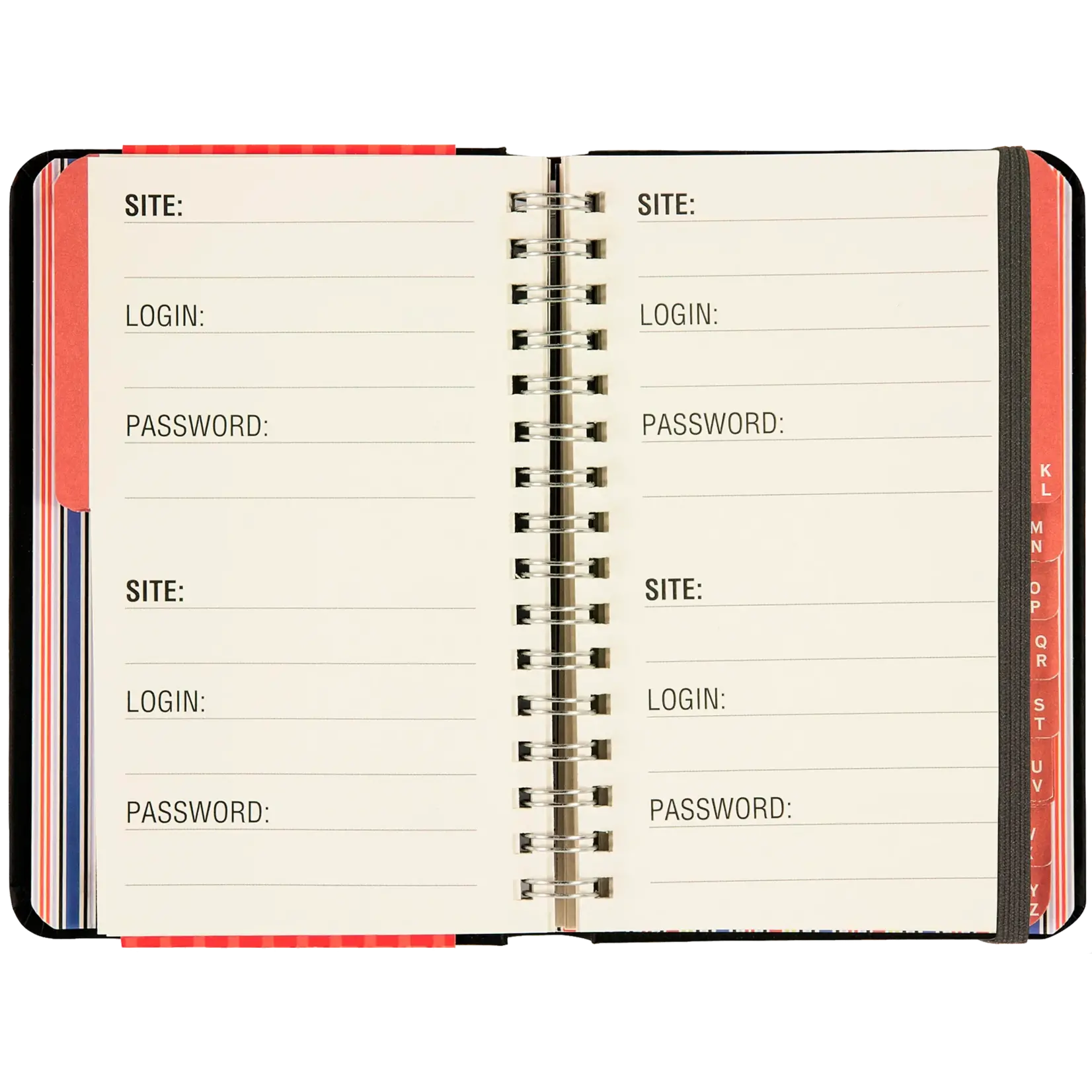 Peter Pauper Press Large Print Internet Address & Password Logbook