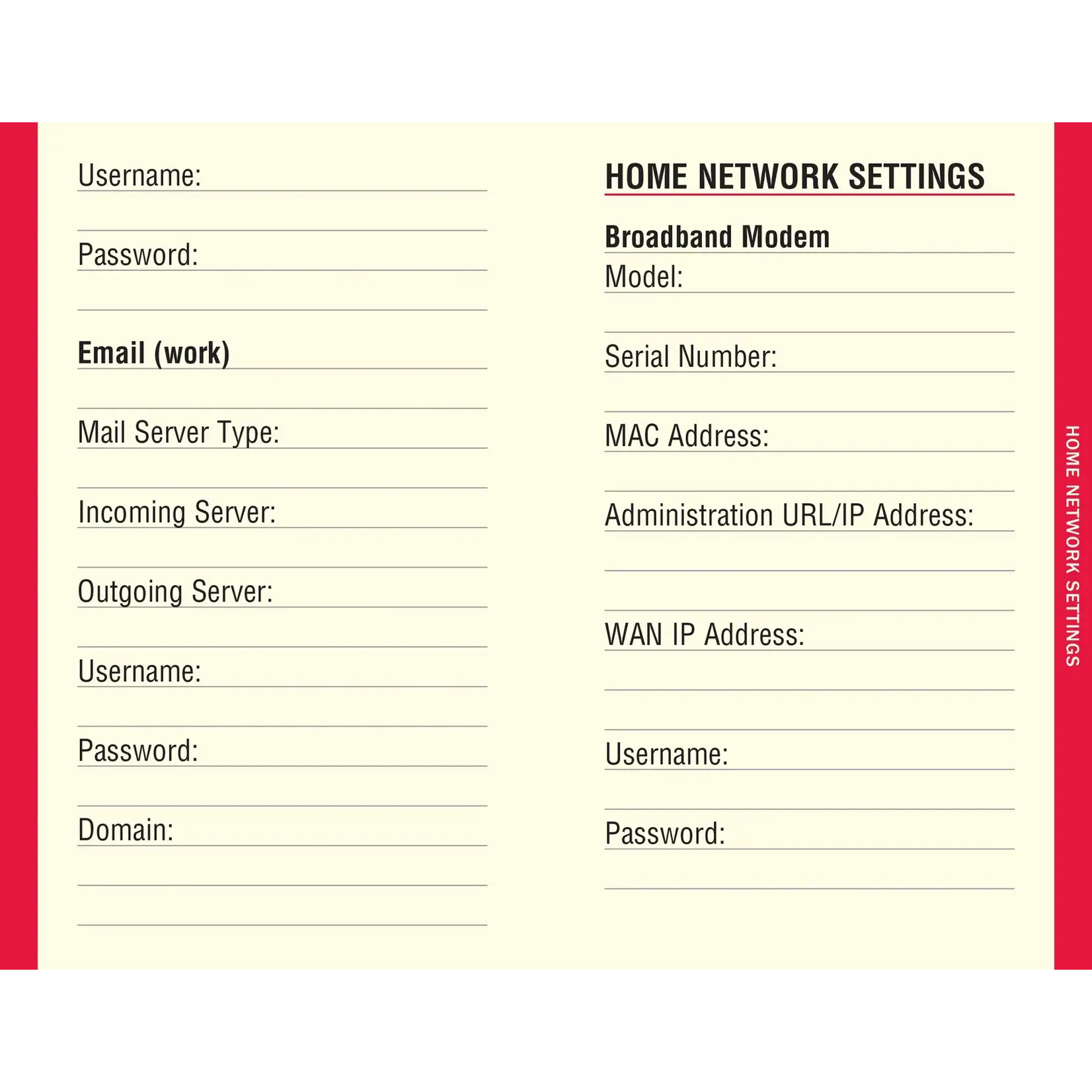 Peter Pauper Press Large Print Internet Address & Password Logbook