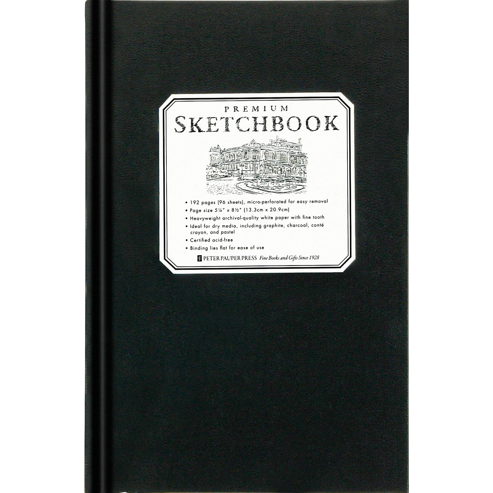 Peter Pauper Press Small Black Premium Sketchbook