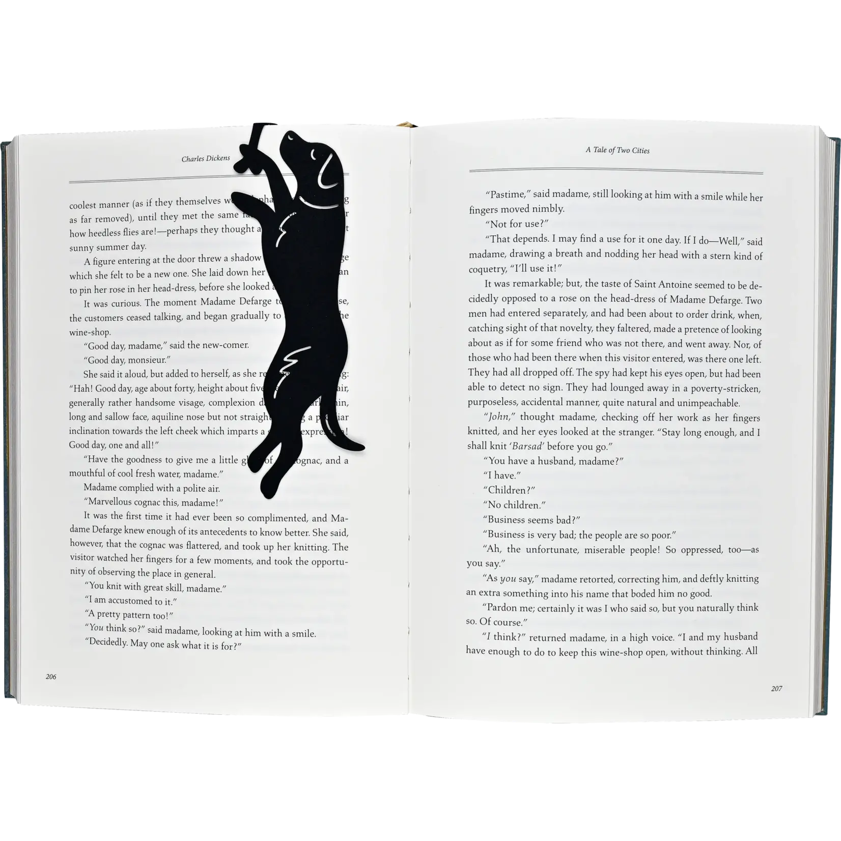 Peter Pauper Press Black Lab Metal 'Hanging' Bookmark