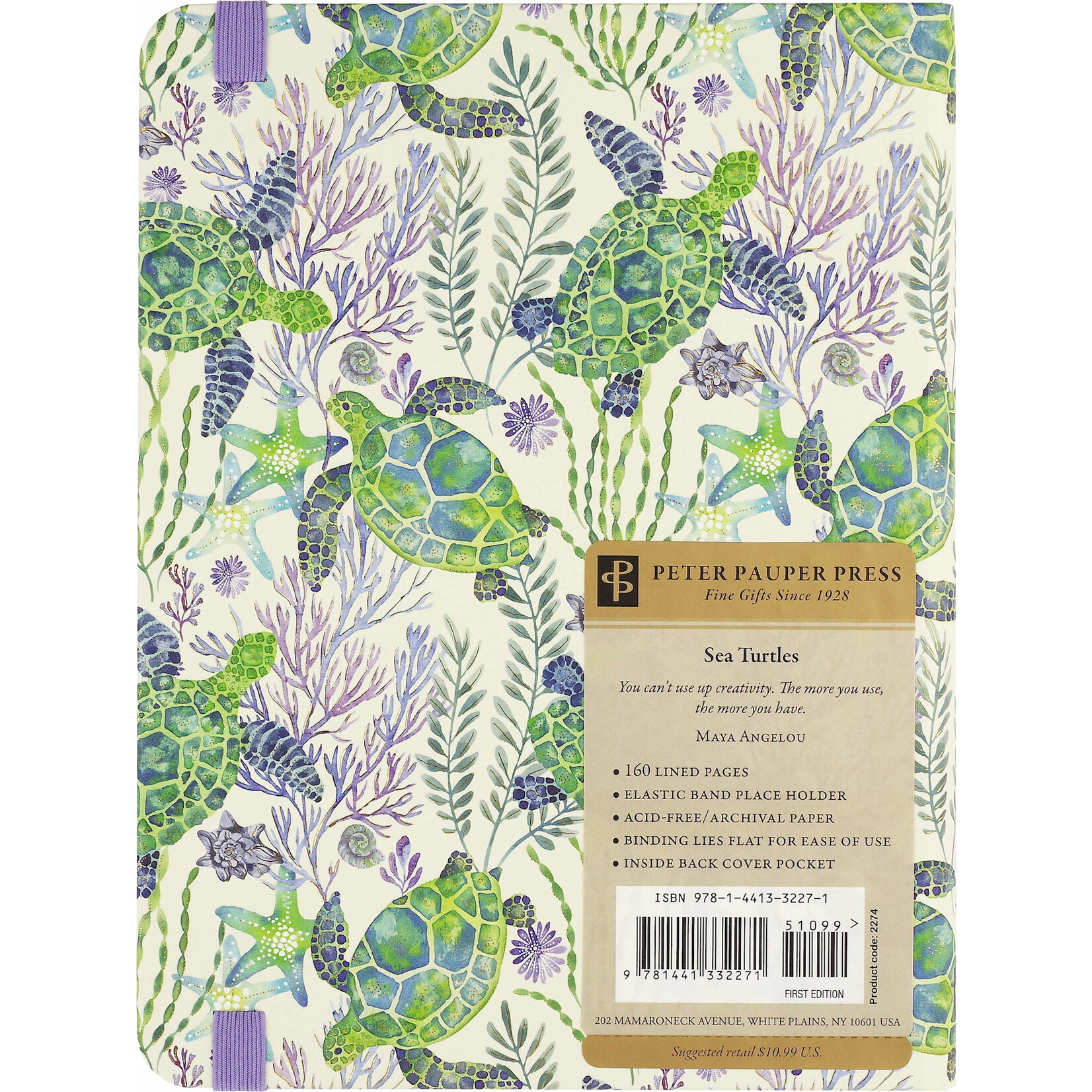 Peter Pauper Press Mid-Size Journal: Sea Turtles