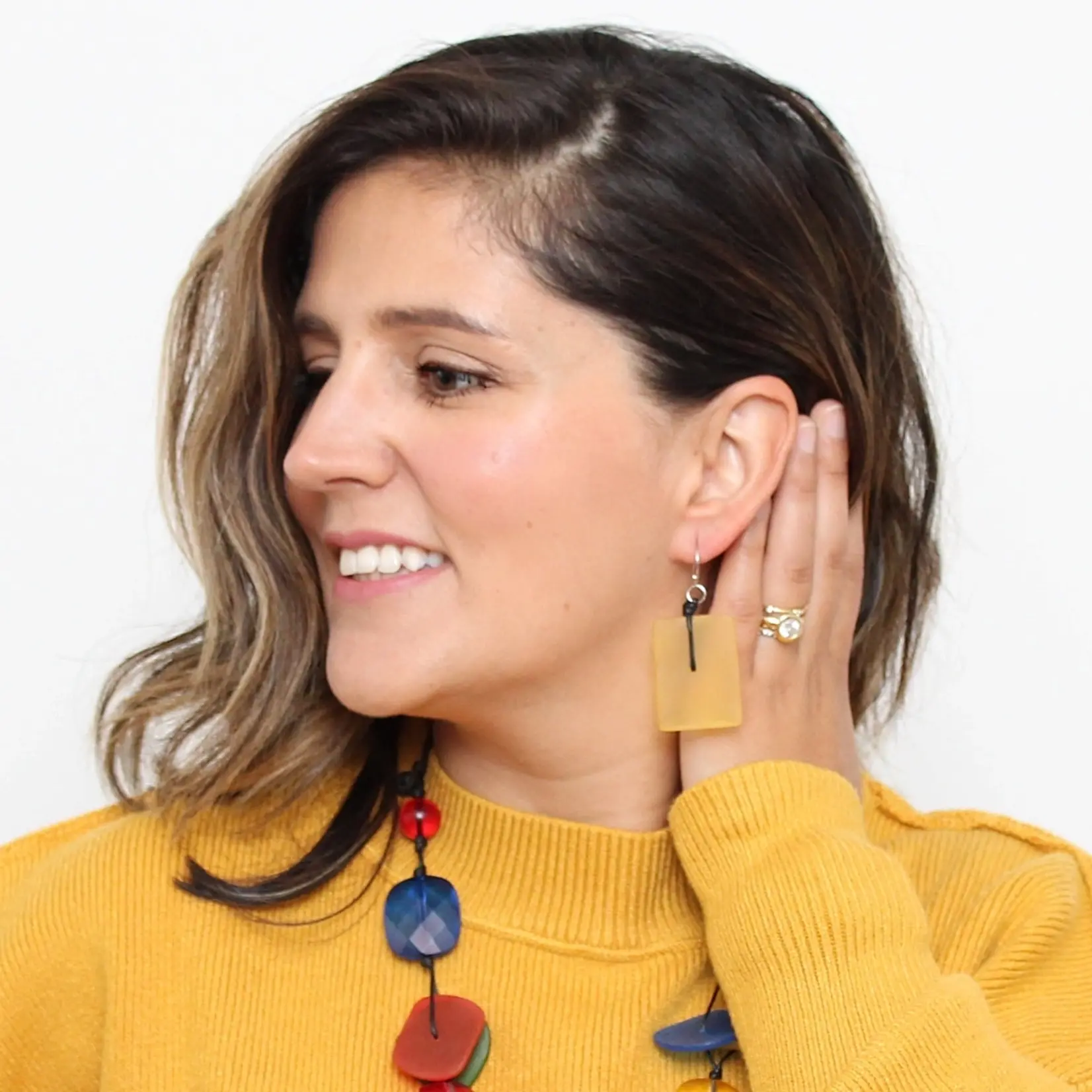 Rectangle Dangle Earrings