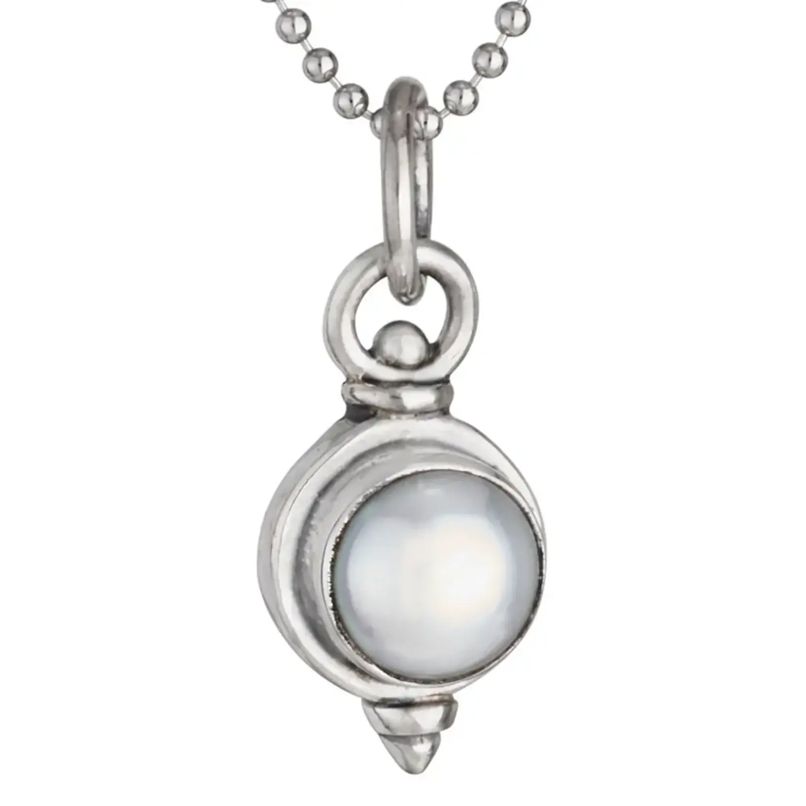 June Birthstone: Pearl - Sterling Silver Necklace
