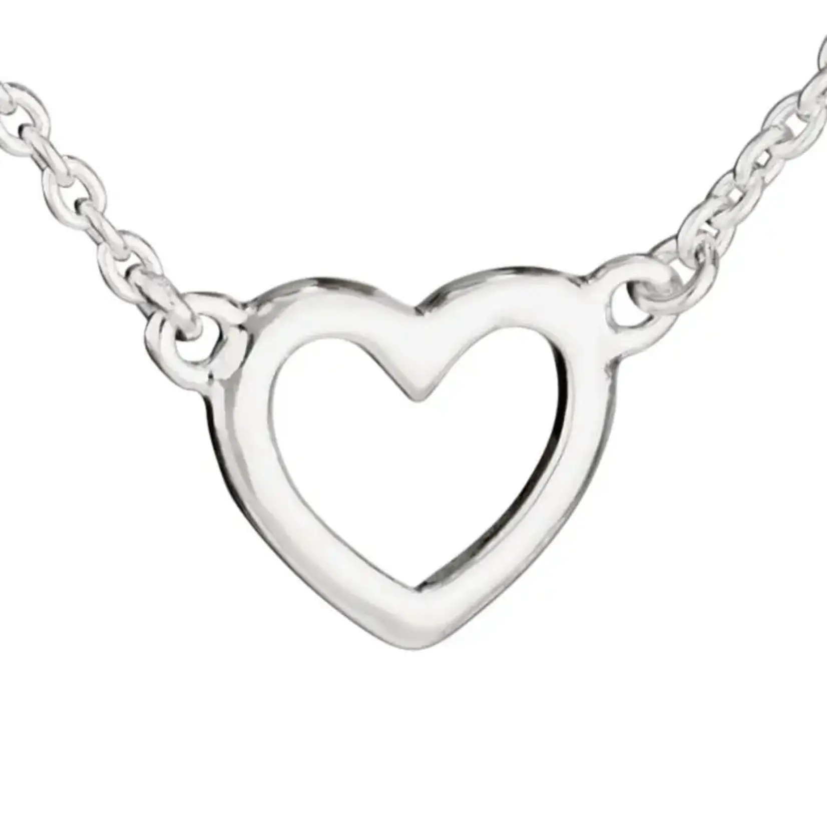 "Amore" Sterling Silver Heart Necklace
