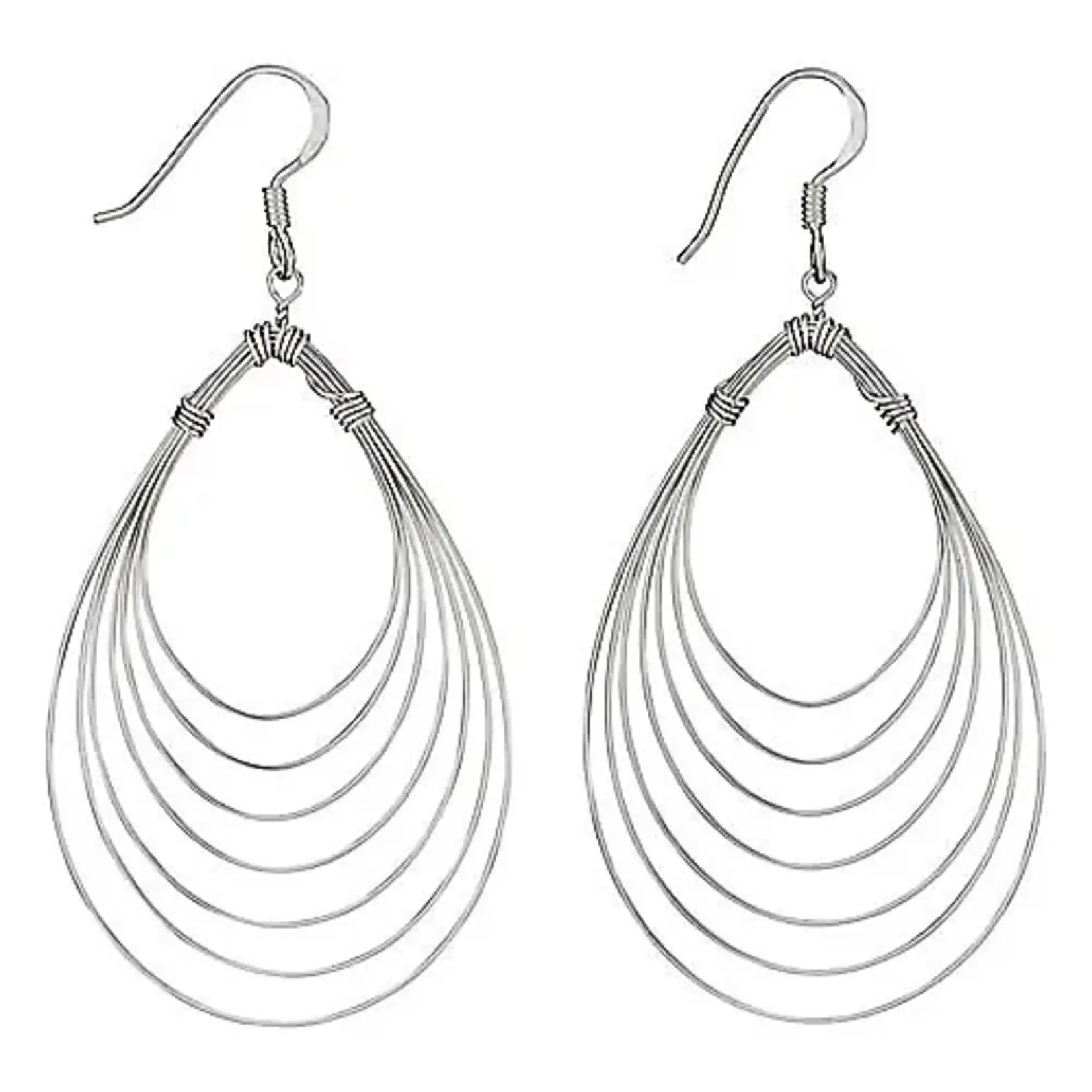 "Ripple in Time" Sterling Silver Earring