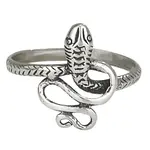 Coiled Snake Sterling Silver Ring