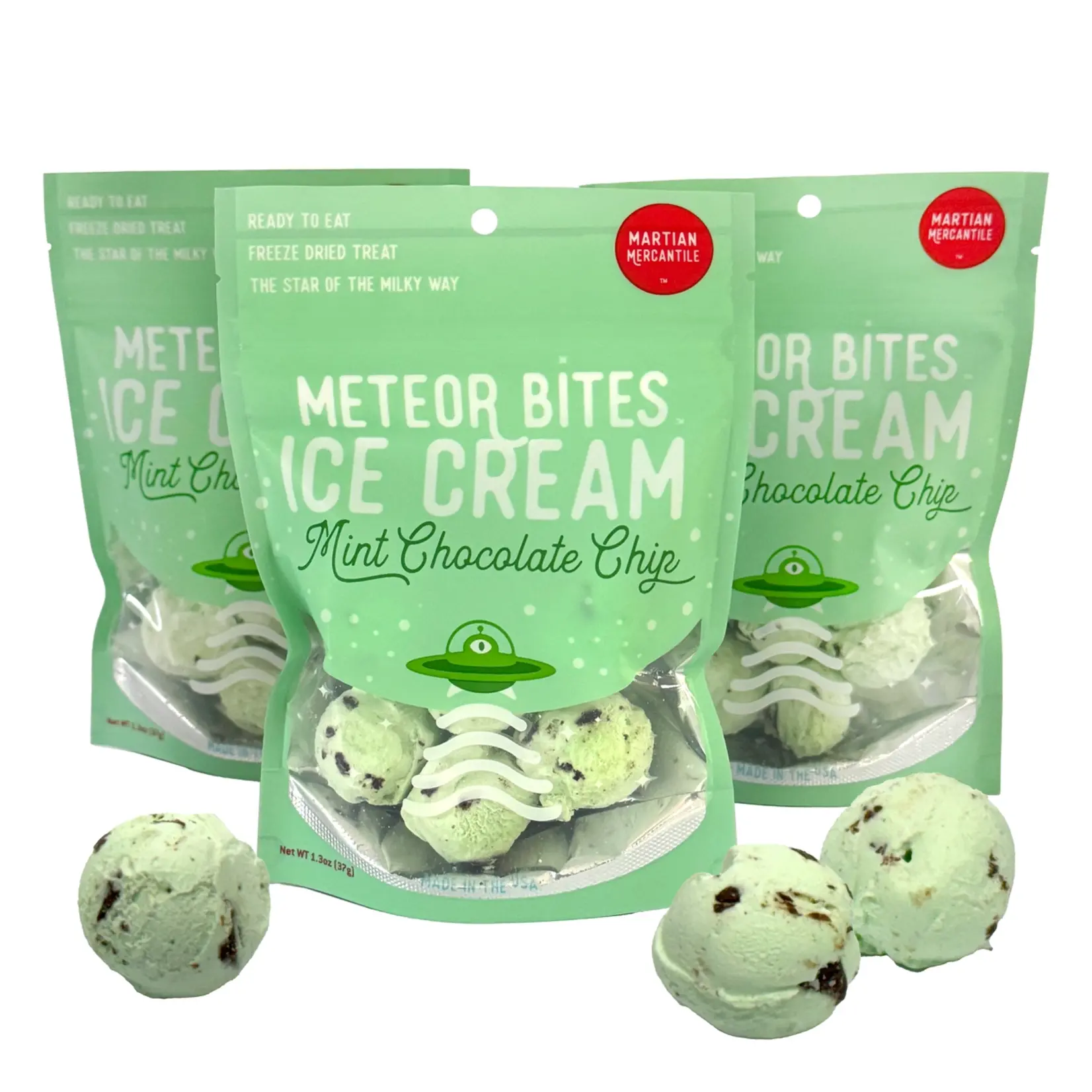 Meteor Bites Freeze-Dried Ice Cream: Mint Chocolate Chip