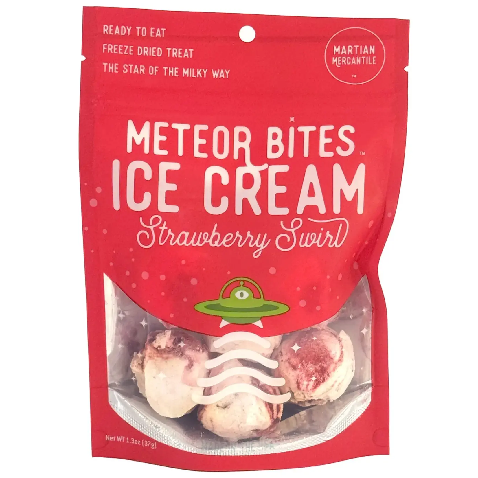 Meteor Bites Freeze-Dried Ice Cream: Strawberry Swirl