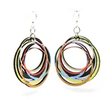Circle Array Wooden Earrings