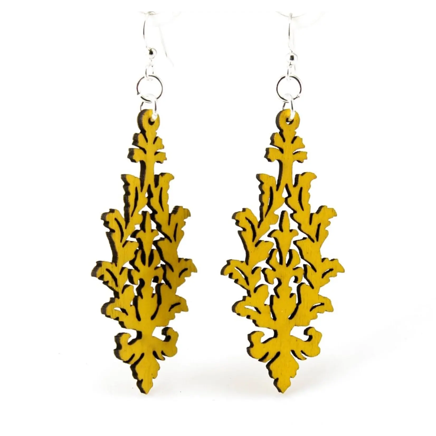Leaf Cluster Wooden Earrings