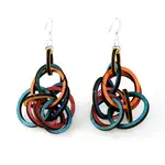 Interlocking Ring - Wooden Earrings